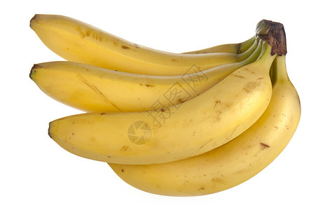 香蕉团群孤立在白色上图片