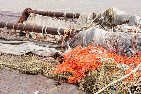 捆网拖和渔割具高清图片