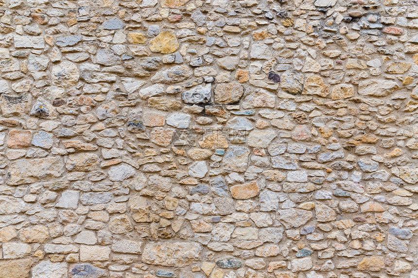粗糙高质的旧石块墙图片