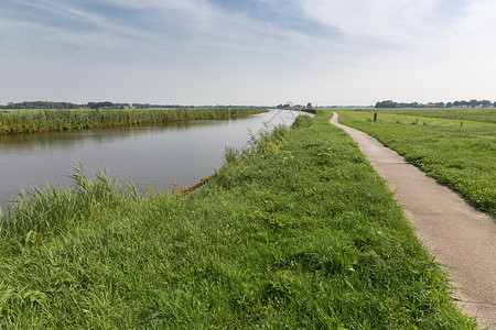荷兰公园Weerribben的直流运河图片