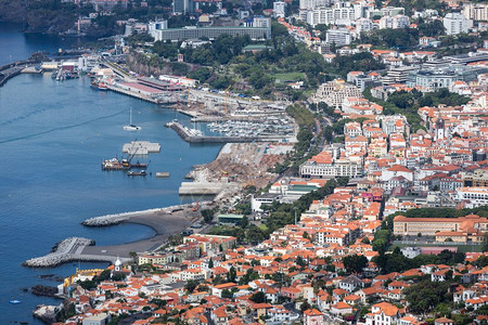 从葡萄牙首都马德拉岛府富查尔港区图片