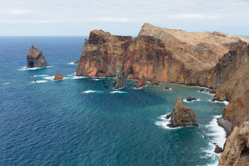 马德拉岛沿岸线大西洋高悬崖图片