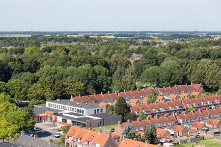 荷兰城市前海底的Emmeloord住宅区图片