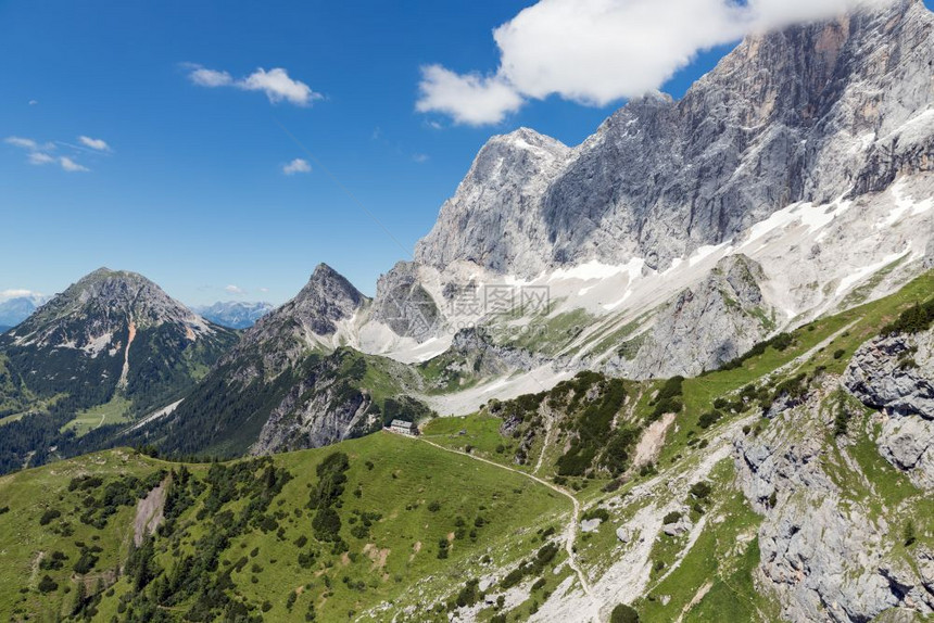 奥地利达赫斯坦山脉全景观图片