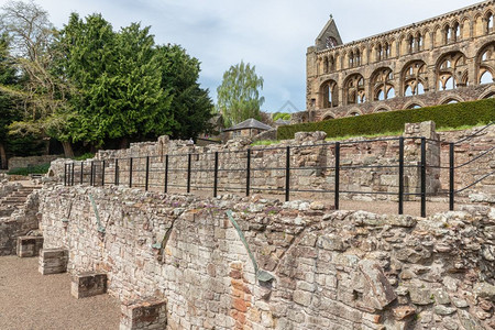 修道院墙旅游业英国高清图片