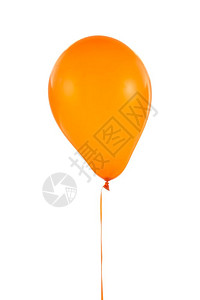 用于生日和庆祝活动的橙气球白背景孤立的庆祝活动图片