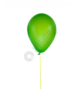 用于生日和在白背景上孤立的庆祝活动绿色气球图片