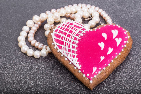 情人节生日妇女姜饼珍珠礼品工作室照片情人节礼品图片