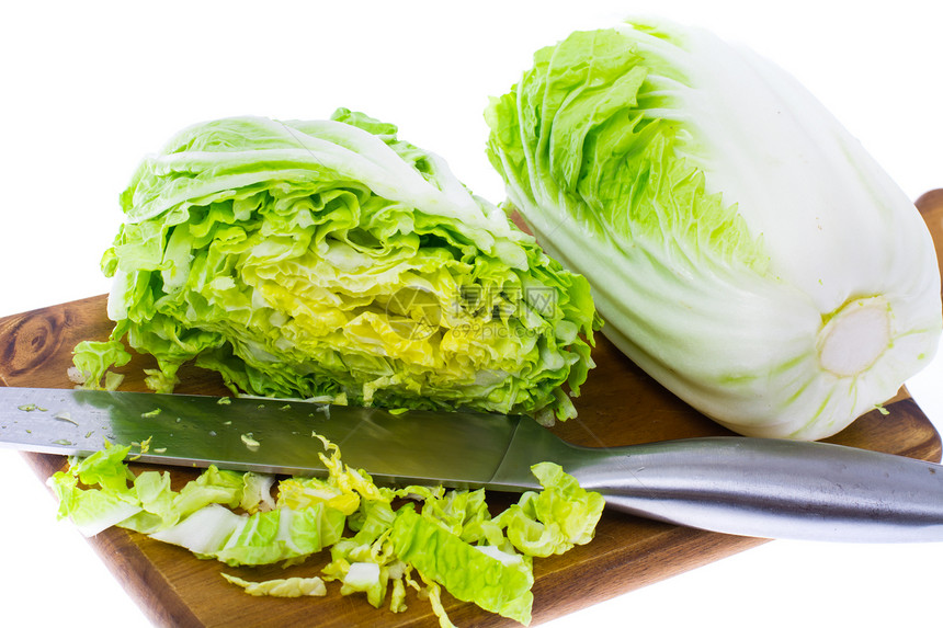 新鲜绿色大白菜的头摄影棚照片鲜青菜头图片