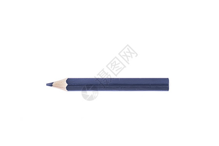 一支蓝色的铅笔在白色背景上分开摄影棚照片一支蓝色的铅笔在白色背景上分开背景图片