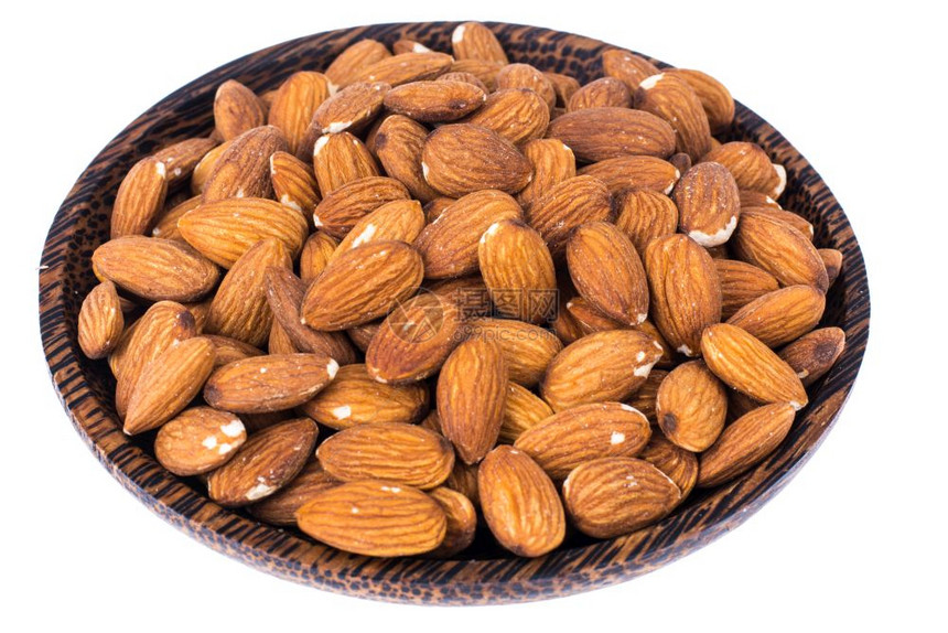 Almond素食主义概念演播室照片图片