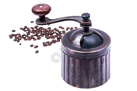 手工机械金属咖啡研磨机工作室照片图片