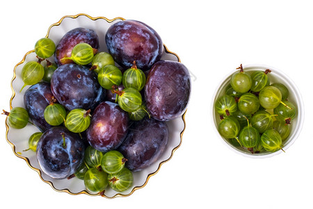健康食用果子莓和梅工作室照片图片