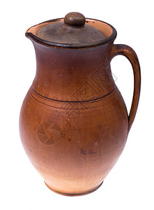 棕色陶瓷壶背景图片