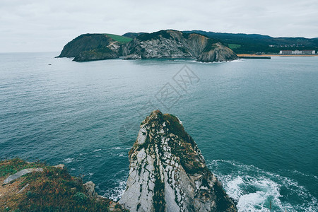 海岸悬崖背景图片