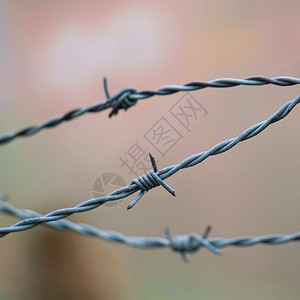 旧金属铁刺丝网围栏背景图片