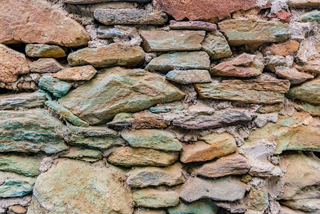 Rustic旧大岩石墙的背景视图用于编辑的复制空间旧大岩石墙的视图图片