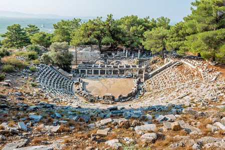古希腊城老的废墟土耳其SokeAydin土耳其图片
