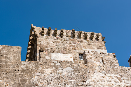 土耳其圣彼得城堡或博德鲁姆的石塔高清图片