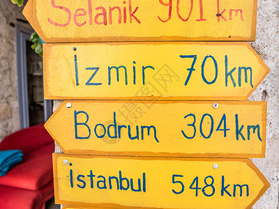 土耳其一些主要城市的距离以千米计图片
