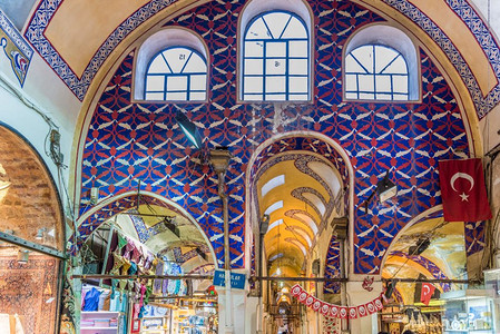 大巴扎尔内陆走廊是世界上最大和古老的覆盖市场之一各种土耳其销售物品图片
