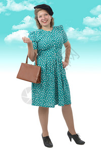 1940年穿着衣服的轻美女图片