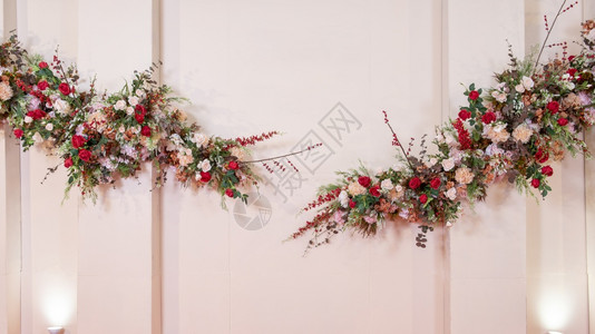 粉花婚礼装饰品背景图片