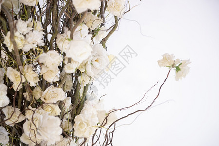 白婚礼花装饰图片