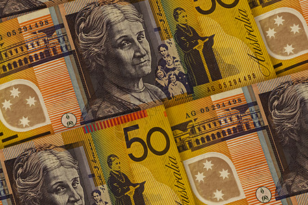 澳洲人澳大利亚元货币现钞背景AUD模式50设计图片