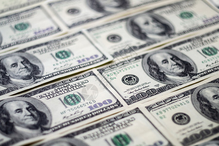 美国红布林美元现钞背景模式10美元富兰克林先生设计图片