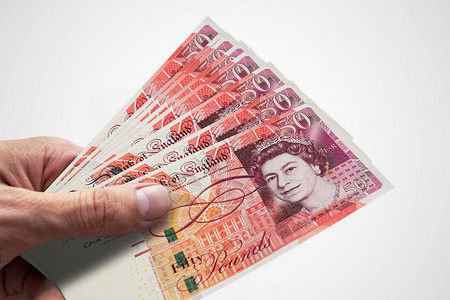 几张英国钞票背景图片
