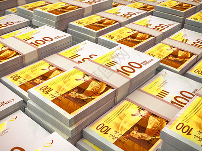 以色列新谢克尔以色列金钱商业背景特刊照片货币背景特拉维夫ILS图片