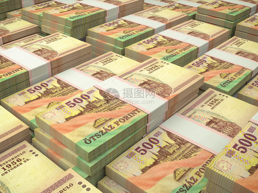 匈牙利Forints商业背景HUF特写照片匈牙利货币财务背景Macro拍摄图片