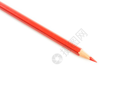 白色背景上孤立的红色铅笔图片
