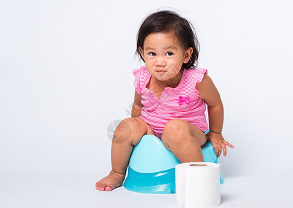 蓝色宝贝用品特价海报可爱的小女孩培训上Wc厕所背景