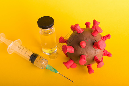 新冠病毒模型与疫苗图片