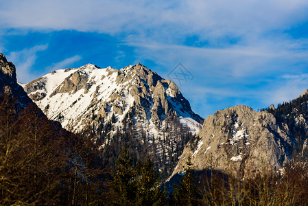 霍希斯瓦布山脉和平景奥地利施蒂里亚伯尔特旅游目的地格鲁纳湖冬季特拉戈斯旅游点霍希瓦布岛石灰阿尔卑斯霍希瓦布山脉和平景冬季图片