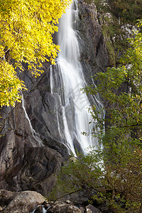 秋天的阿比尔瀑布高清图片