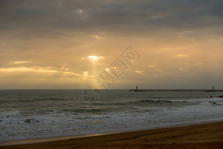 葡萄牙夸泰拉的日落背景图片