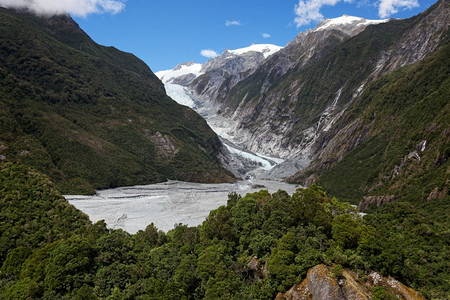 弗兰兹约瑟夫冰川景观高清图片