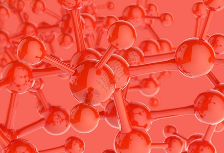 分子红色3d作为医疗概念图片