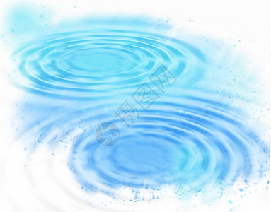 使用带有水彩效果的抽象蓝水波纹和彩色效果的说明背景图片