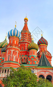一个是红色的在俄罗斯莫科红广场的俄罗斯正统现在是一个博物馆背景