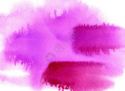 手绘污渍水彩白色背景的粉红水颜色纹理文本空间手绘背景