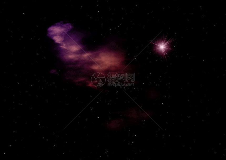 远在射向星云和恒场对空间由美国航天局提供的图像元素无限星场的一小部分图片