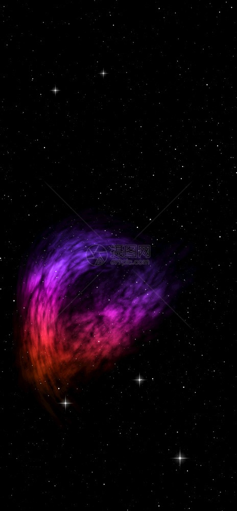 远在射向星云和恒场对空间的照射中由NASA提供的图像元素3D映射正在出星云映中图片