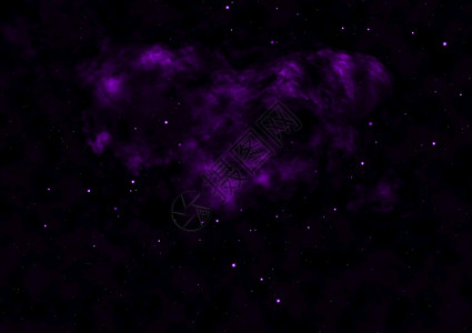 星空中神秘的紫色星云背景图片