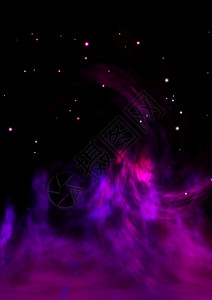 星空中神秘的紫色星云图片