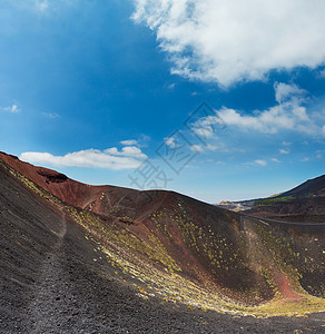 意大利西里埃特纳火山口之间高清图片