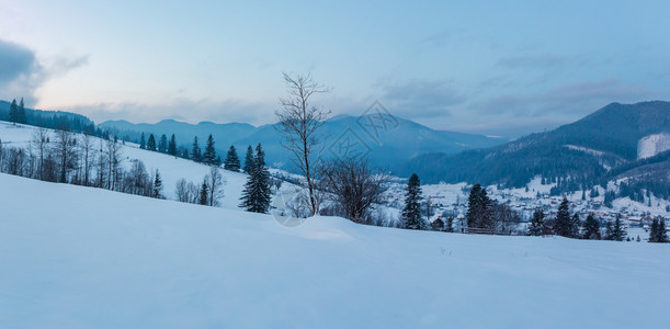 在乌克兰Verkhovyna地区Gerkhyna地区黑切雷莫什河谷的喀尔巴阡山村庄Zelene背景图片